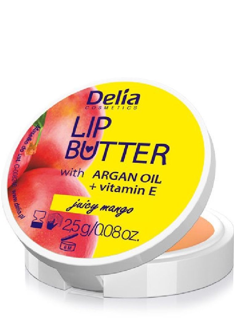 Delia Cosmetics, Lip Butter, masełko do ust Soczyste Mango, 2,5 g