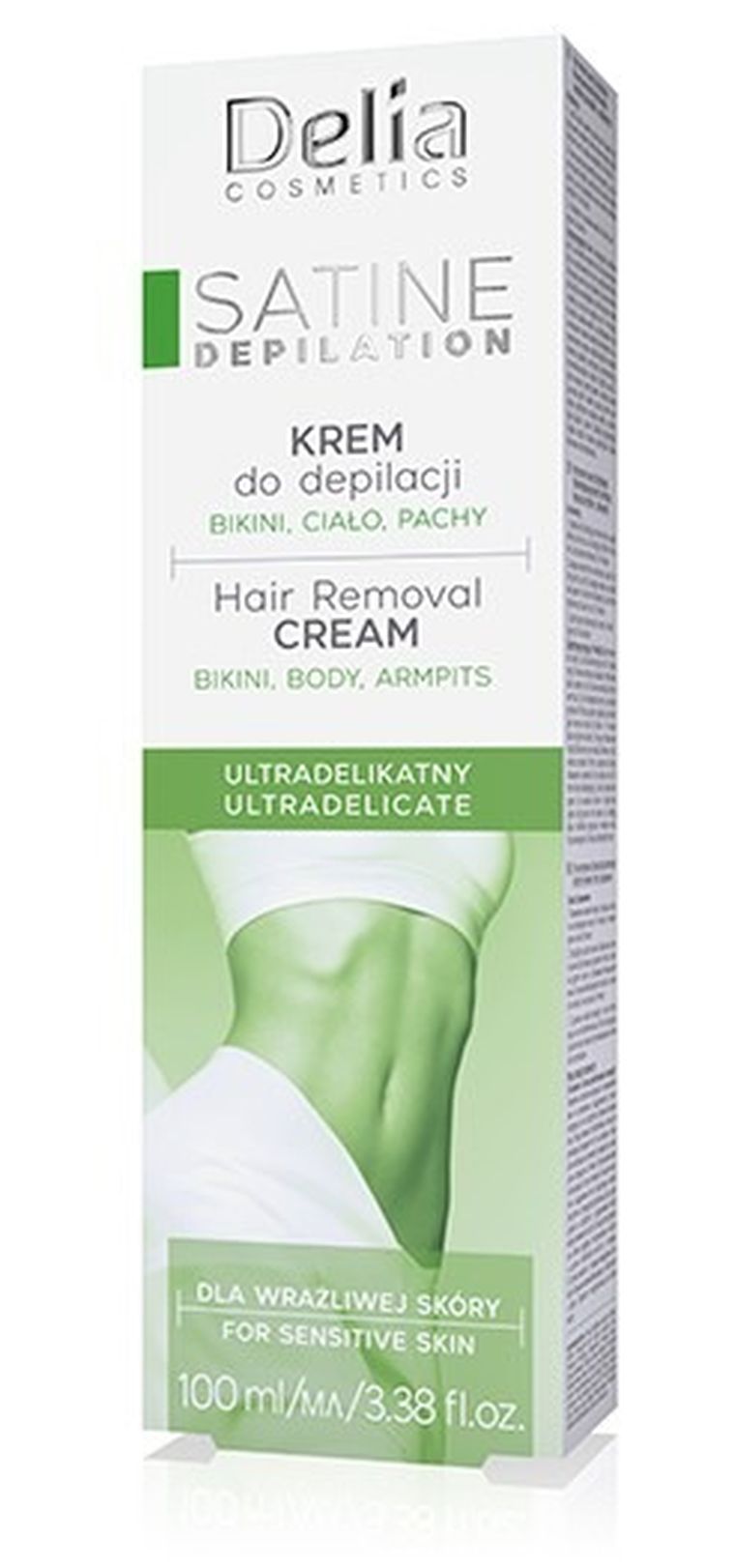 Delia Cosmetics, Satine Depilation, ultra-delikatny krem do depilacji, 100 ml