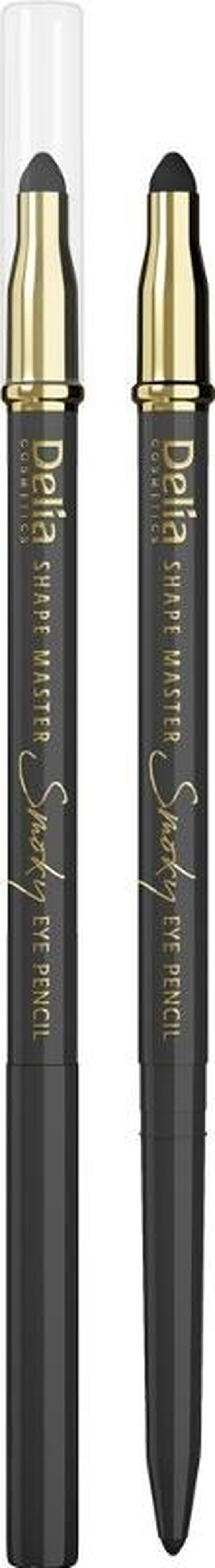 Delia Cosmetics, Shape Master, kredka do oczu z gąbką, smoky eye, szara