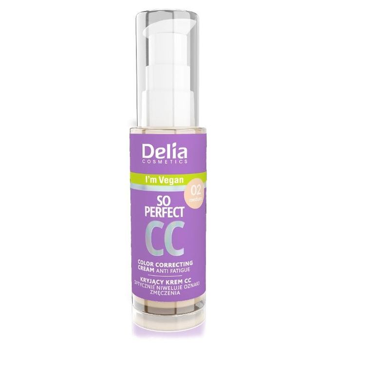 Delia Cosmetics, So Perfect, kryjący krem cc, 02 medium, 30 ml