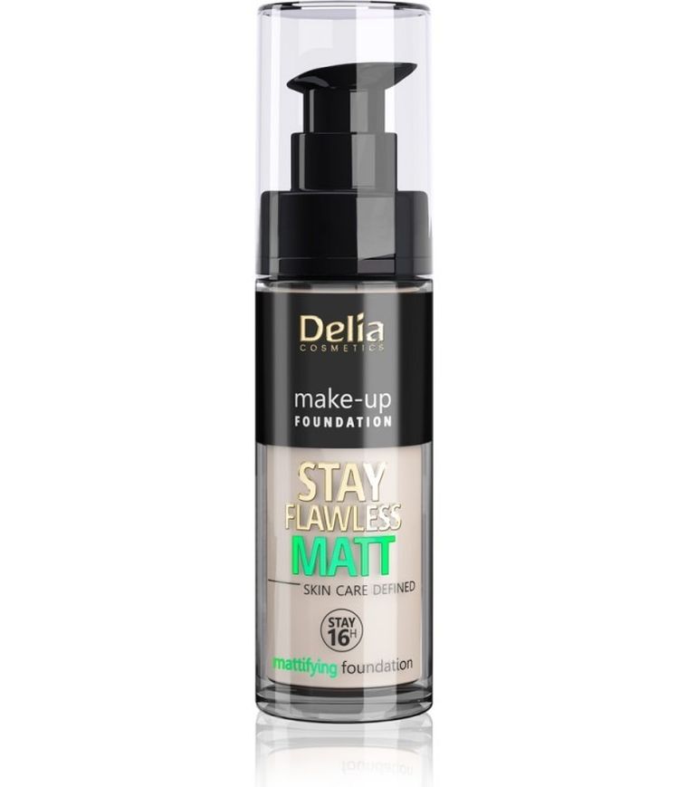 Delia Cosmetics, Stay Flawless Matt, podkład matujący 16h, nr 403 vanille, 30 ml