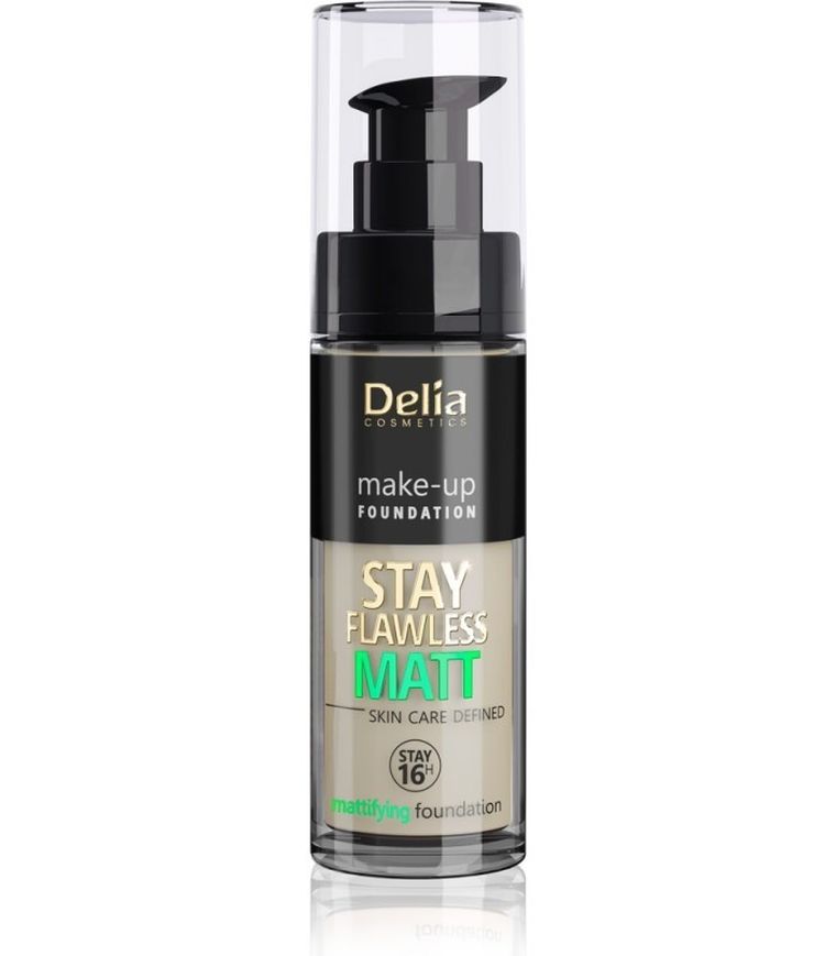 Delia Cosmetics, Stay Flawless Matt, podkład matujący 16h, nr 404 cashmere, 30 ml