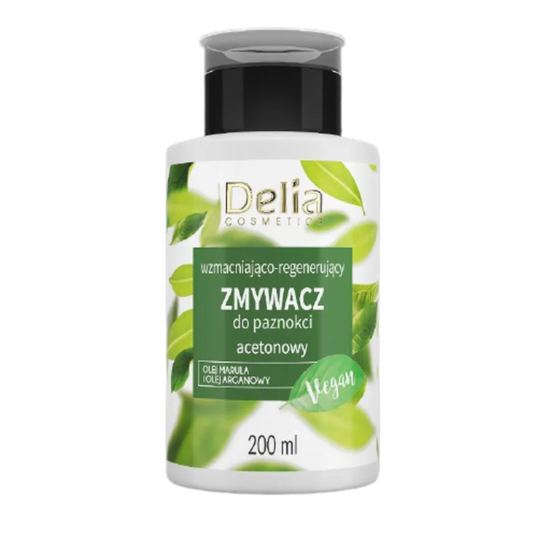 Delia Cosmetics, Vege, zmywacz do paznokci, wzmacniająco-regeneracyjny z acetonem, 200 ml