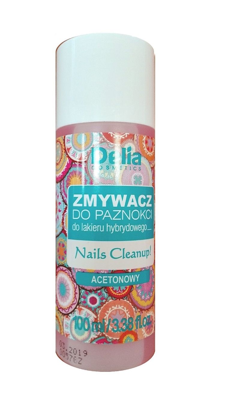 Delia Cosmetics, zmywacz do lakieru hybrydowego, acetonowy, 100 ml