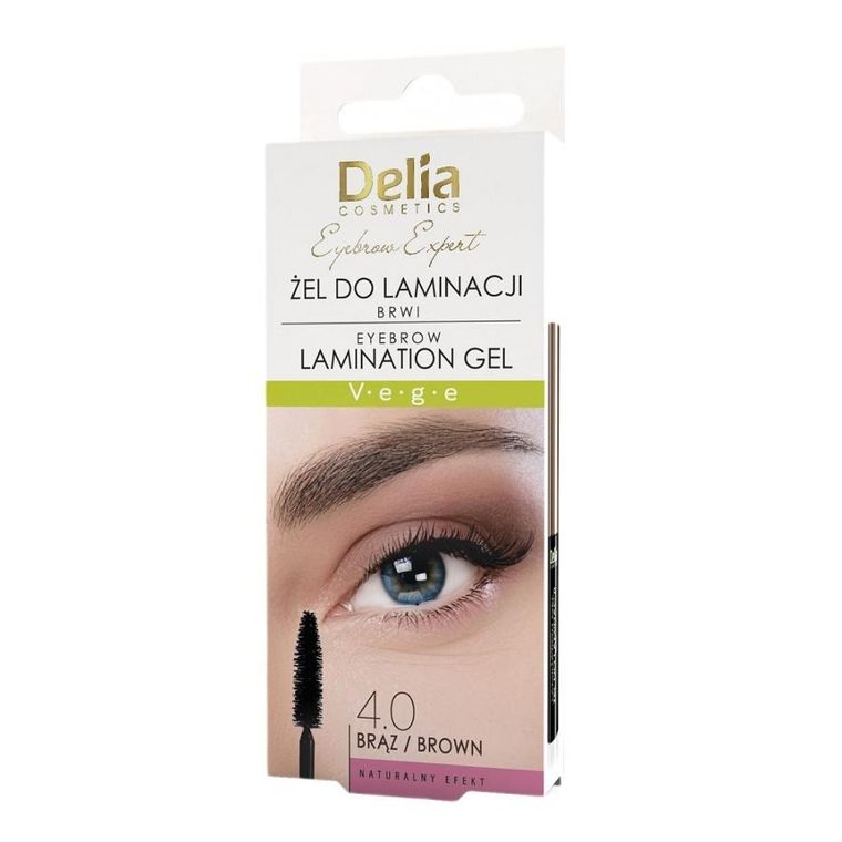 Delia, Eyebrow Expert, żel do laminacji brwi, Brąz, 4 ml