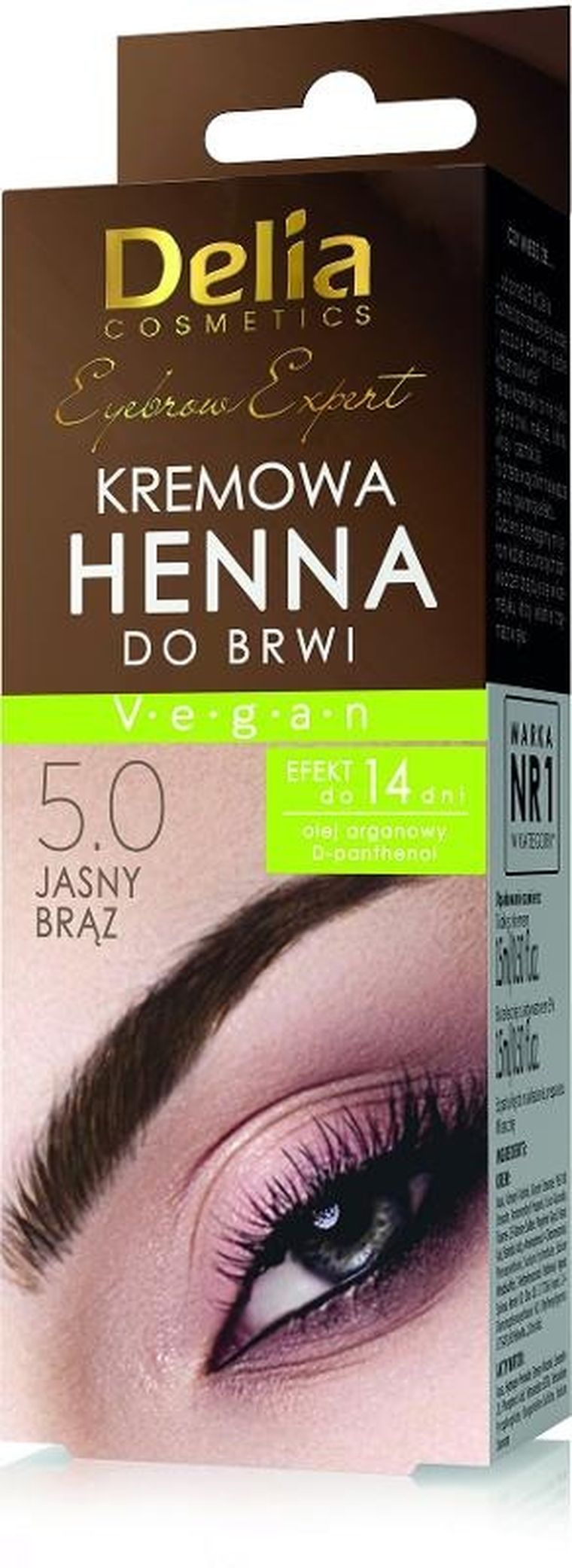 Delia, henna w kremie, 50 - jasny brąz, 15 ml
