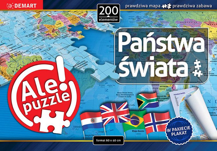 Demart, Państwa świata, puzzle, 200 elementów