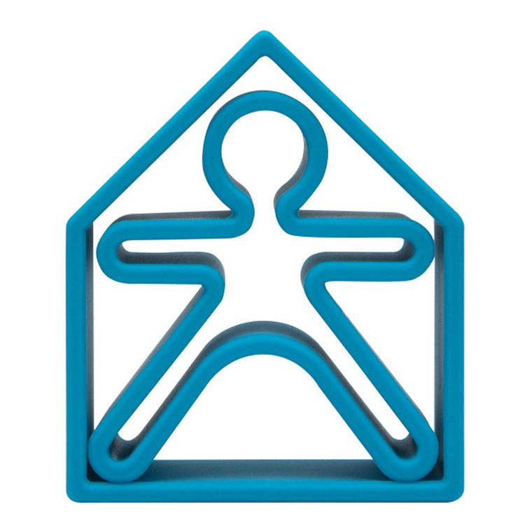 Dena, ludzik i domek, klocki silikonowe, blue