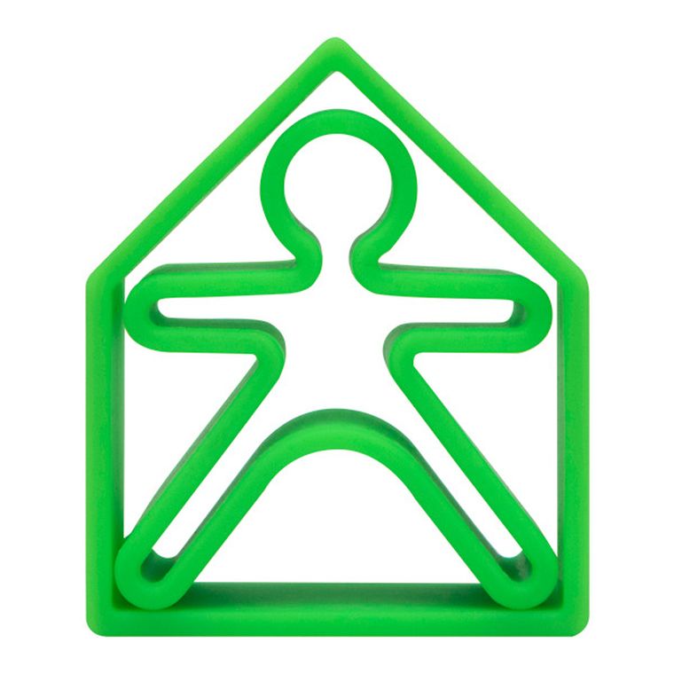 Dena, ludzik i domek, klocki silikonowe, green