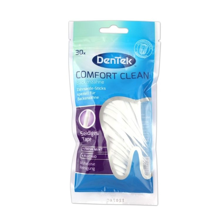 DenTek, Comfort Clean, niciowykałaczki, flossery, wykałaczki z gładką nicią dentystyczną, 30 szt.