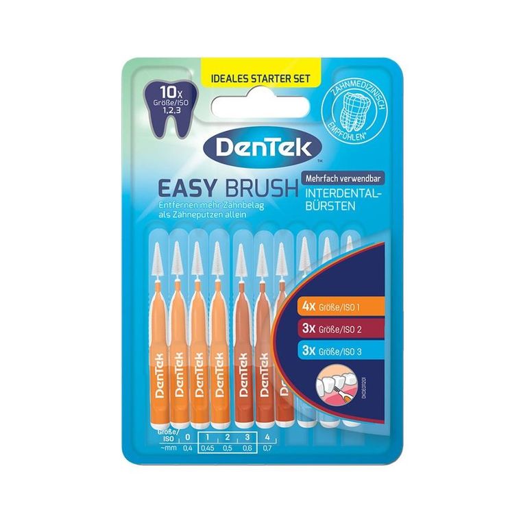 DenTek, szczoteczki międzyzębowe Easy Brush, ISO 1,2,3, 12 szt.
