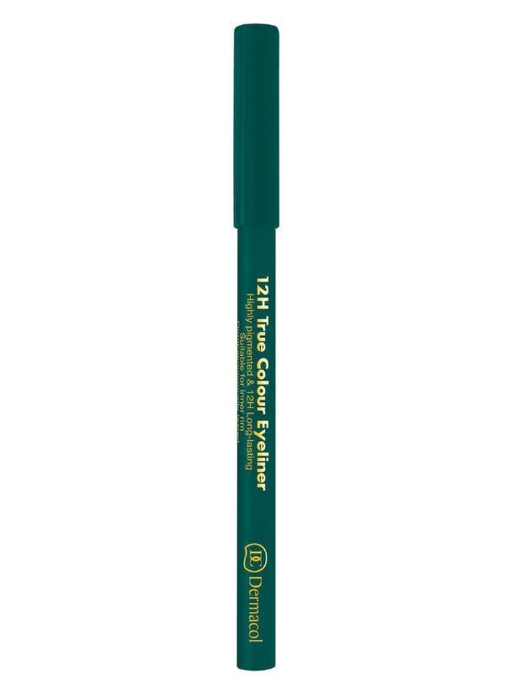 Dermacol, 12H True Colour Eyeliner, długotrwały eyeliner w kredce 5 Green, 2g