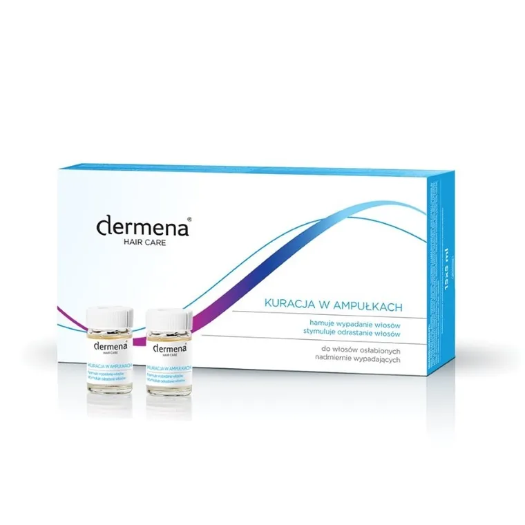 Dermena, Hair Care, kuracja w ampułkach hamująca wypadanie włosów, 15-5 ml