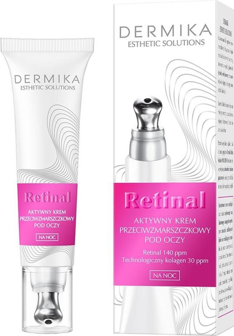 Dermika, Esthetic Solutions Retinal, aktywny krem przeciwzmarszczkowy pod oczy na dzień i noc, 15 ml
