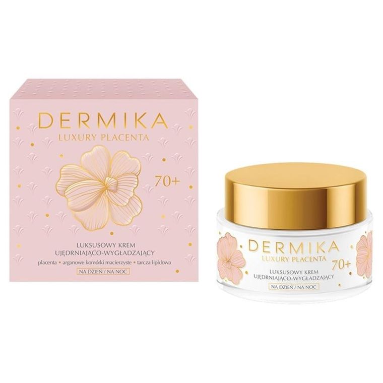 Dermika, Luxury Placenta, 70+ luksusowy krem ujędrniająco - wygładzający na dzień i noc, 50 ml
