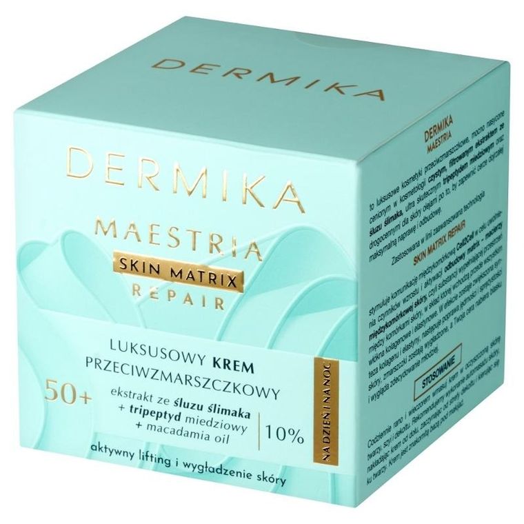 Dermika, Maestria, luksusowy krem przeciwzmarszczkowy na dzień i na noc 50+, 50 ml