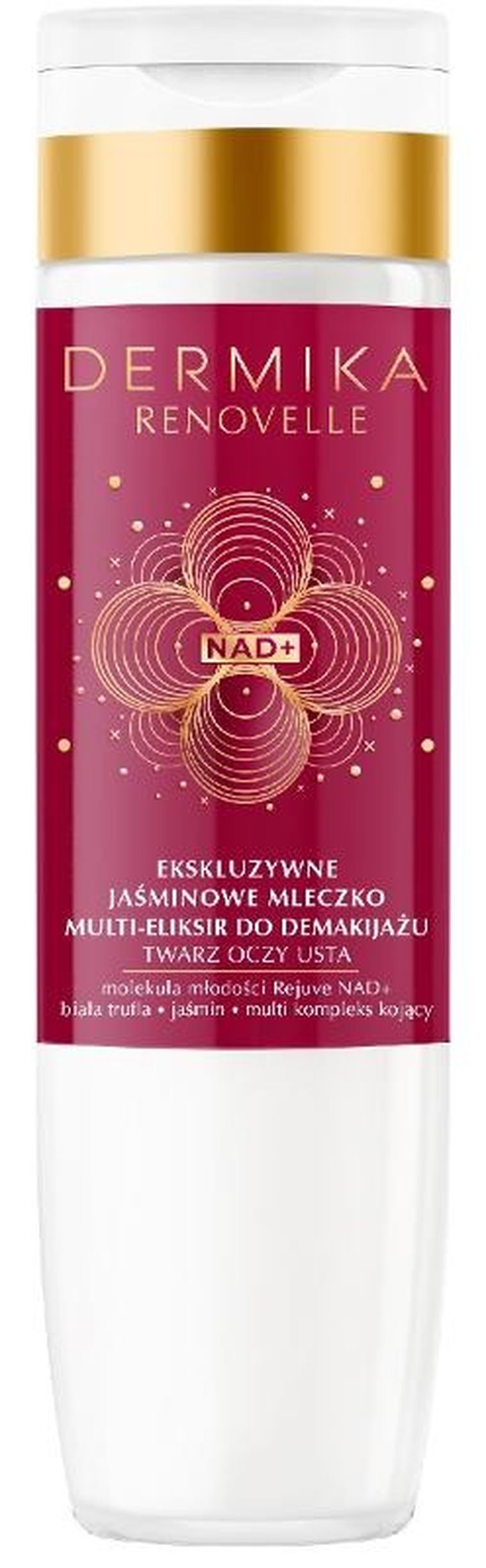 Dermika, Renovelle, ekskluzywne jaśminowe mleczko, multi eliksir do demakijażu, 200 ml