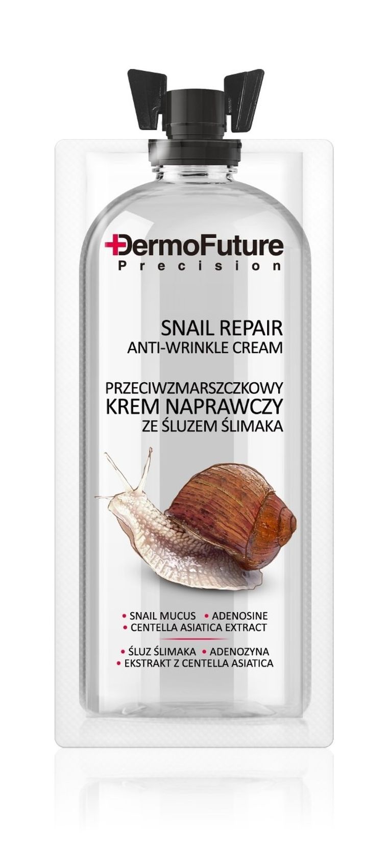 Dermofuture Precision, przeciwzmarszczkowy krem naprawczy ze śluzem ślimaka, saszetka, 12 ml