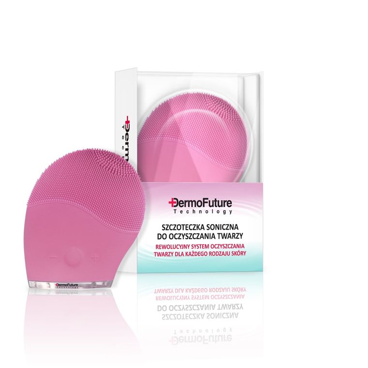 Dermofuture, Technology, szczoteczka soniczna do oczyszczania twarzy, różowa