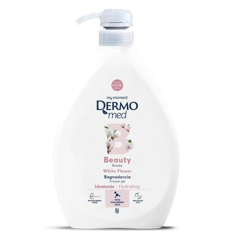 Dermomed, żel pod prysznic, beauty white flower, 1000 ml