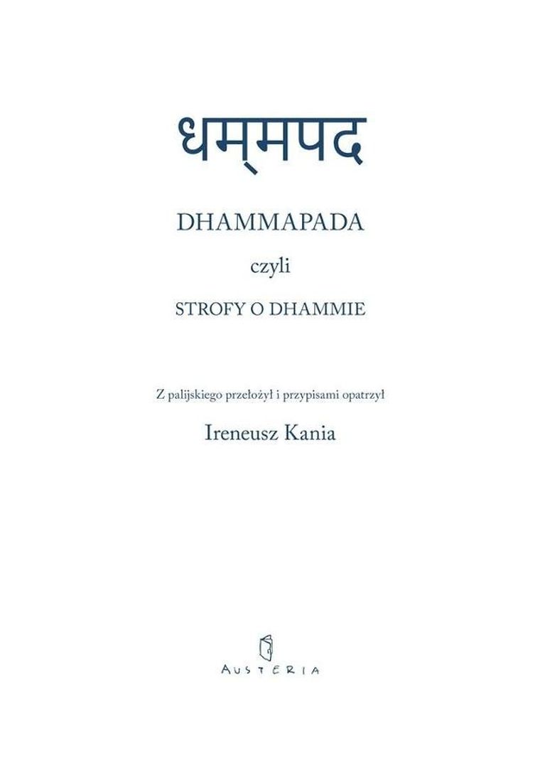 Dhammapada czyli Strofy o Dhammie