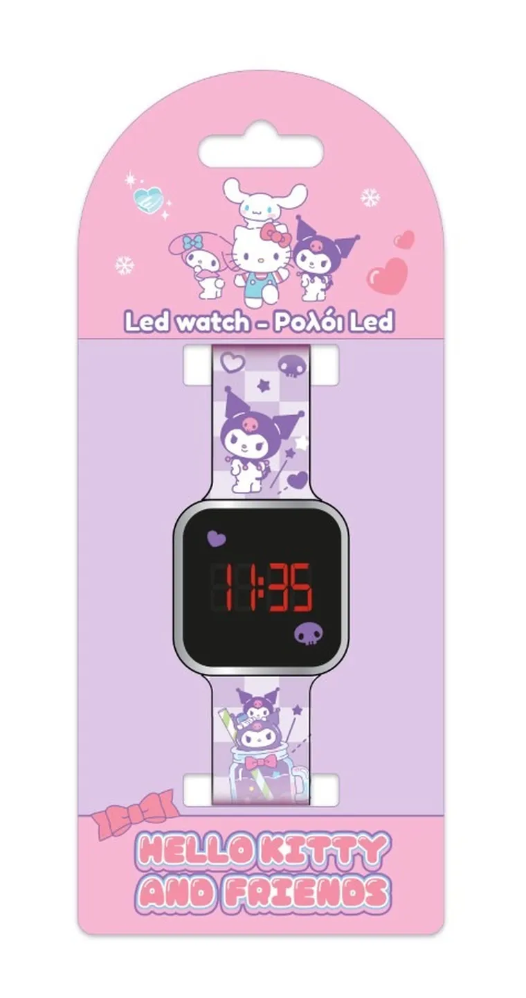 Diakakis, Kuromi, zegarek cyfrowy, LED