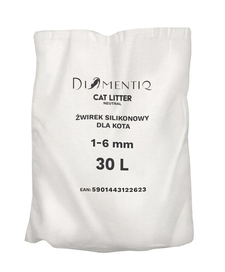 Diamentiq, żwirek neutral 30l+karton
