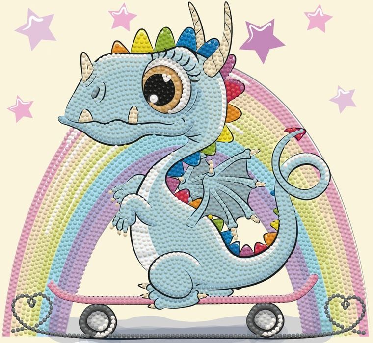 Diamond Dotz, diamentowa mozaika, Dragon skate