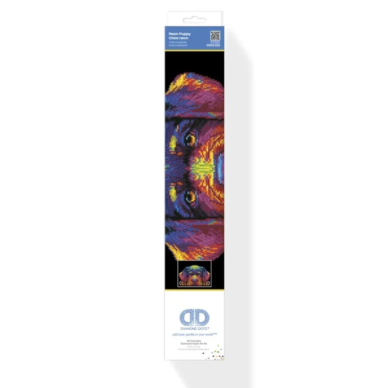 Diamond Dotz, diamentowa mozaika, flokowana, Neon Puppy
