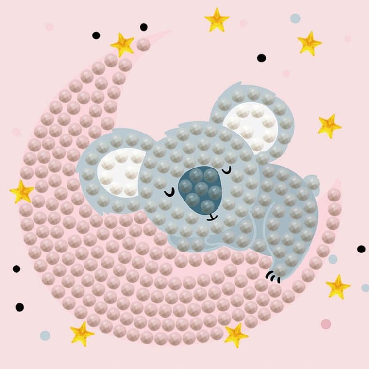 Diamond Dotz, diamentowa mozaika, Hugging the moon