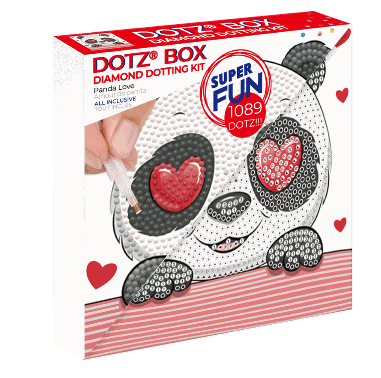 Diamond Dotz, diamentowa mozaika, Panda love