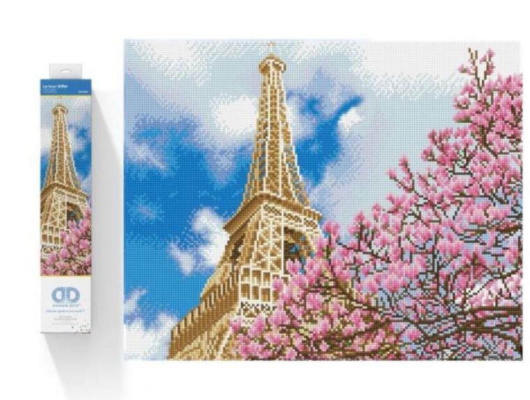 Diamond Dotz, diamentowa mozaika, Wieża Eiffla, 58-48 cm