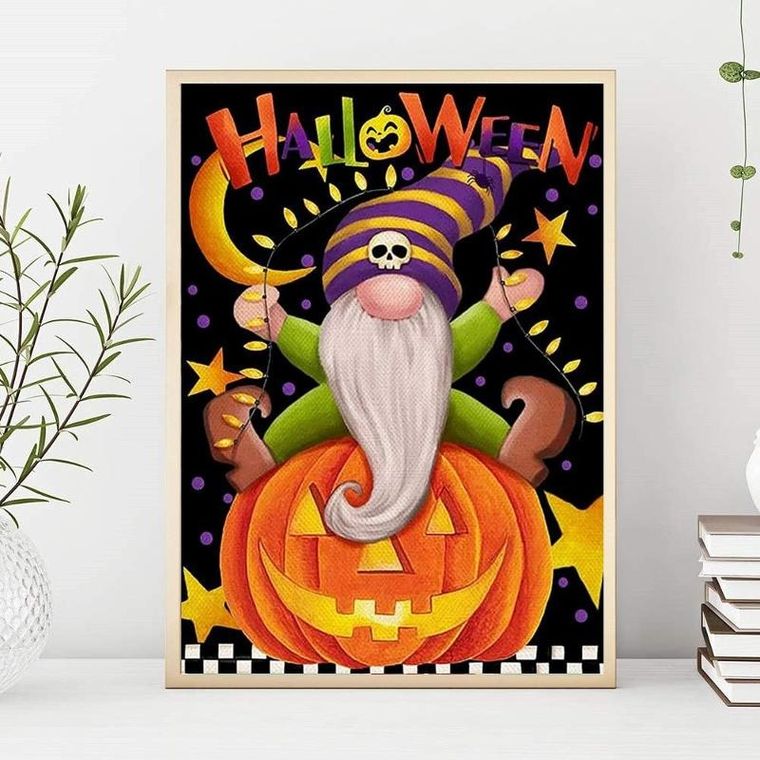 Diamond Painting, haft diamentowy, obraz 5D, mozaika diamentowa, halloween, 40-50 cm