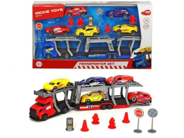 Dickie, City, laweta z autami, zestaw