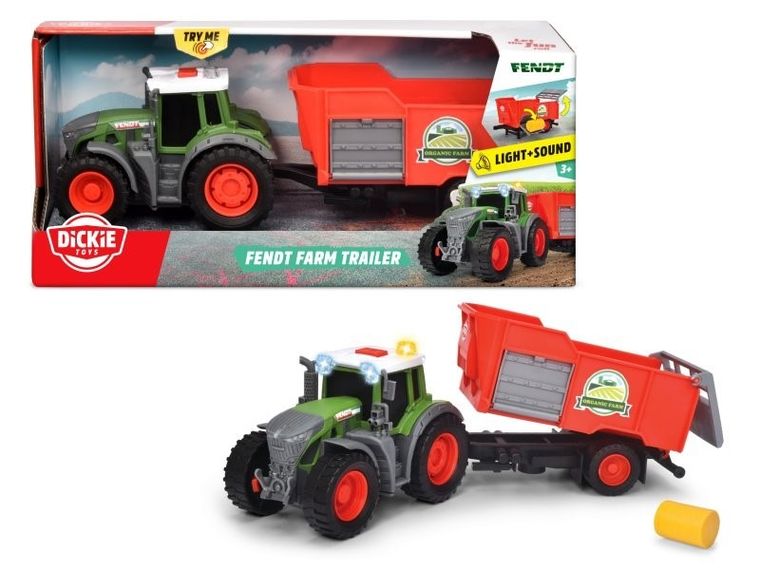 Dickie, Farm, Traktor Fendt z przyczepą, 26 cm