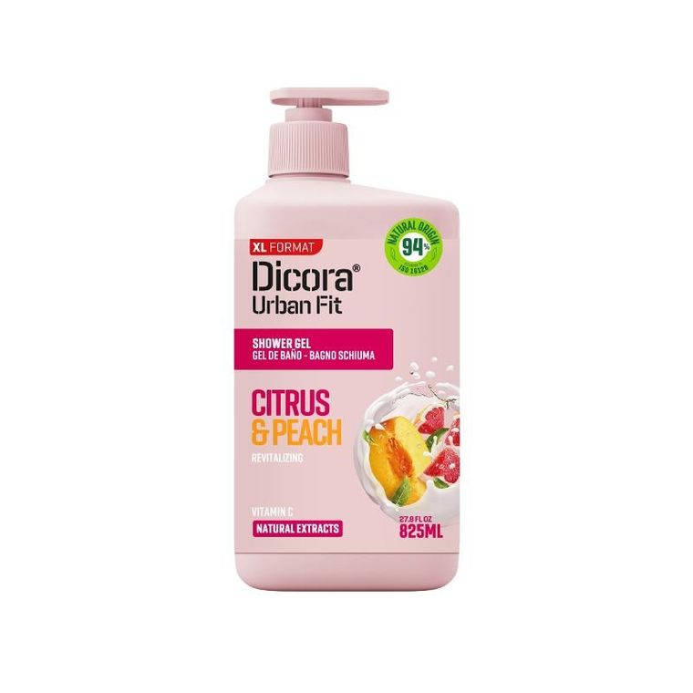 Dicora, Urban Fit, żel pod prysznic, cytrusy i brzoskwinia, 825 ml