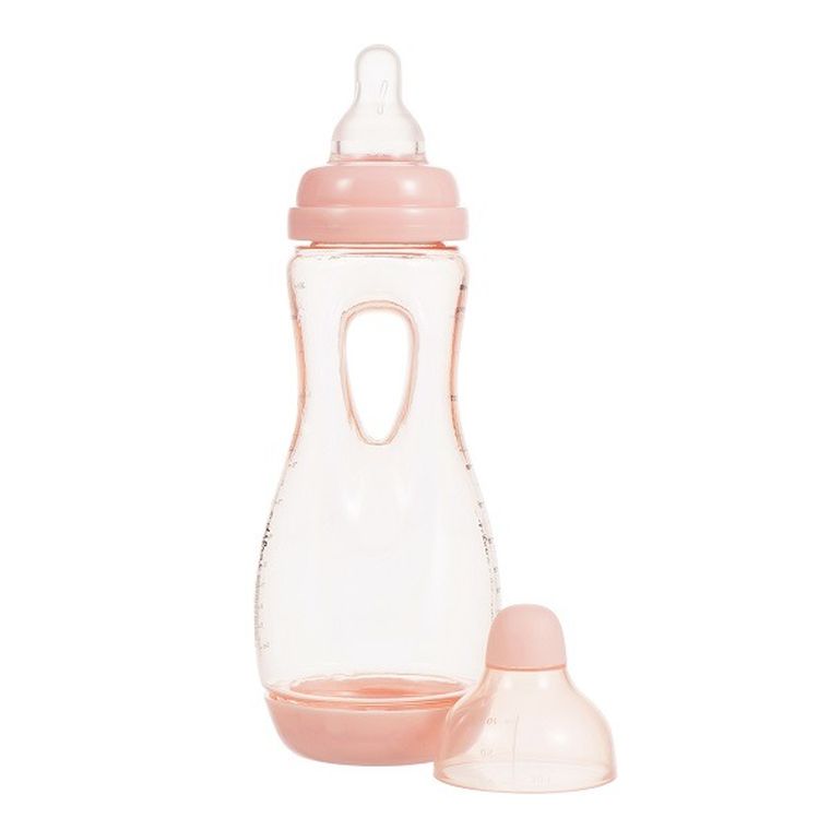 Difrax, butelka z dziurką, różowa, 240 ml