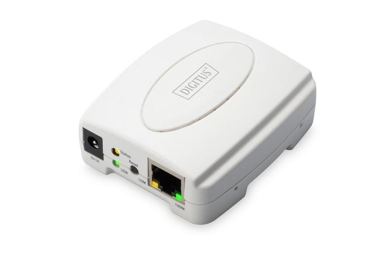 Digitus, serwer wydruku, LAN 1XUSB 2.0 1XRJ45 FAST ETHERNET 10/100MBPS, DN-13003-2