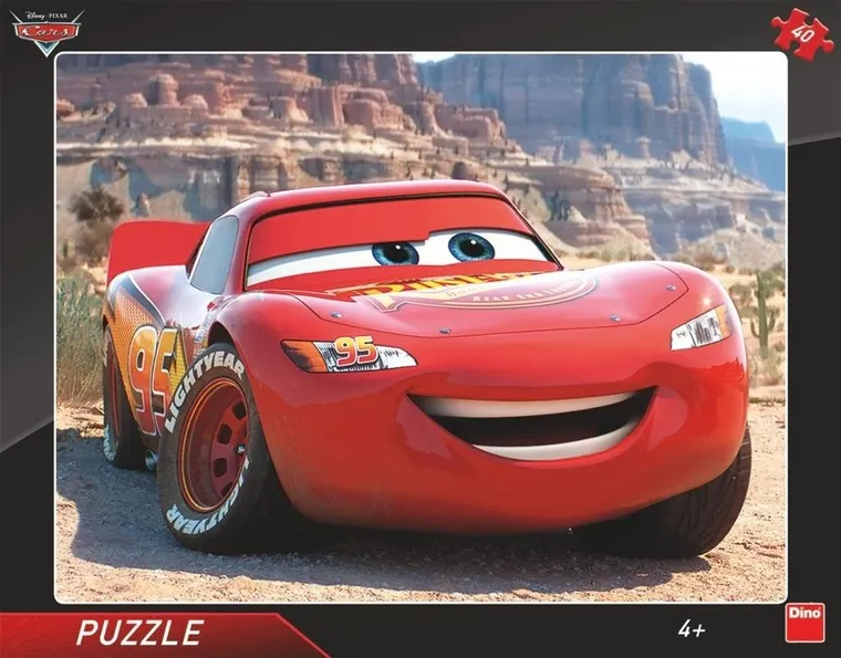 Dino, Auta, Zygzak, puzzle ramkowe, 40 elementów