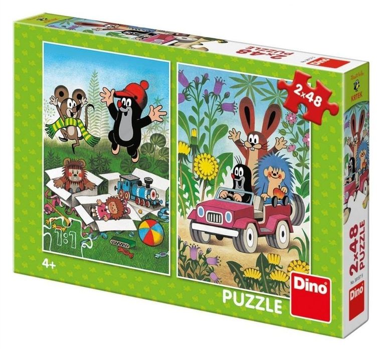 Dino, Krecik i Przyjaciele, puzzle, 2-48 elementów