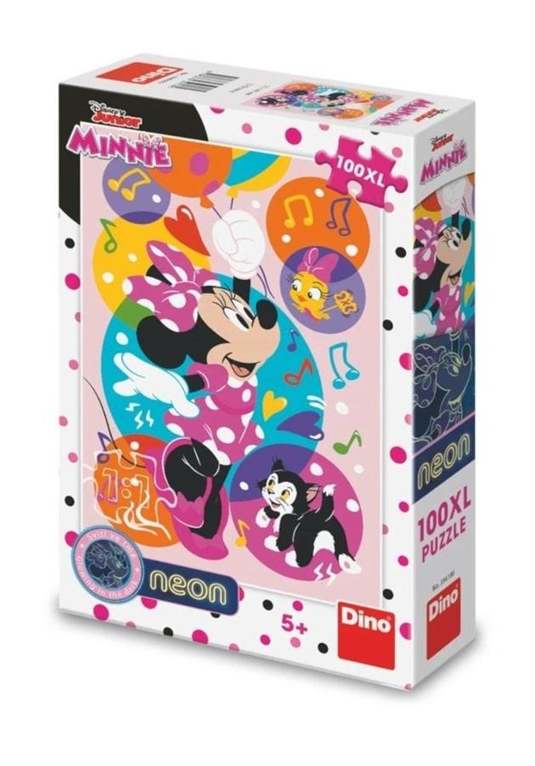Dino, Myszka Minnie, puzzle XL świecące w ciemności, 100 elementów