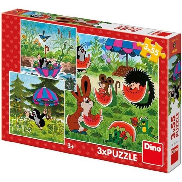 Dino Toys, Krecik i parasol, puzzle 3w1
