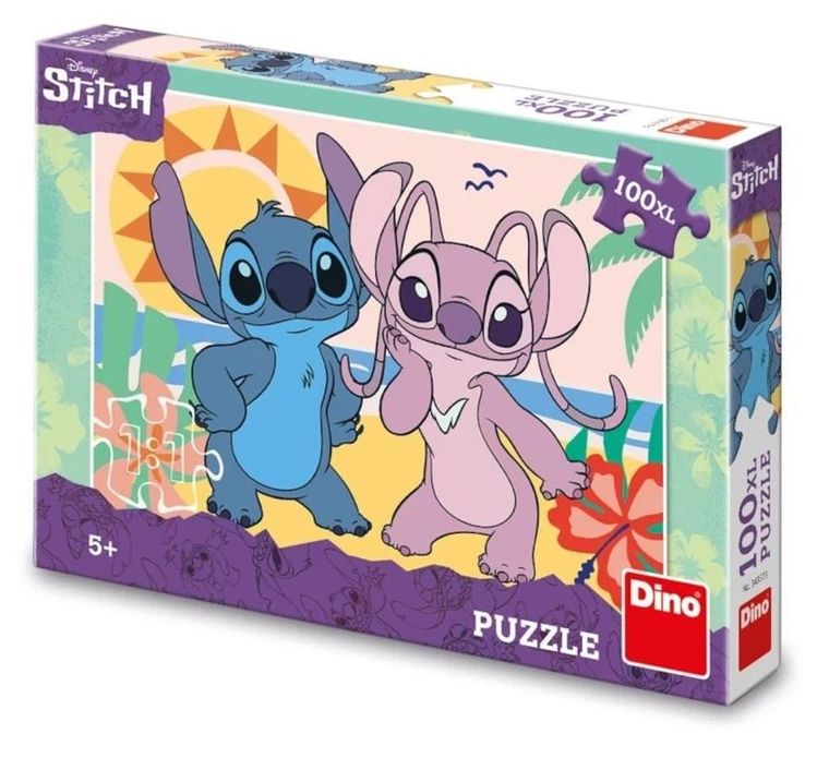 Dino Toys, Stitch na plaży, puzzle XL, 100 elementów
