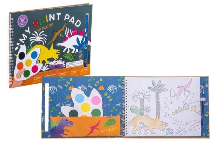 Dinozaury. Kolorowanki z farbkami