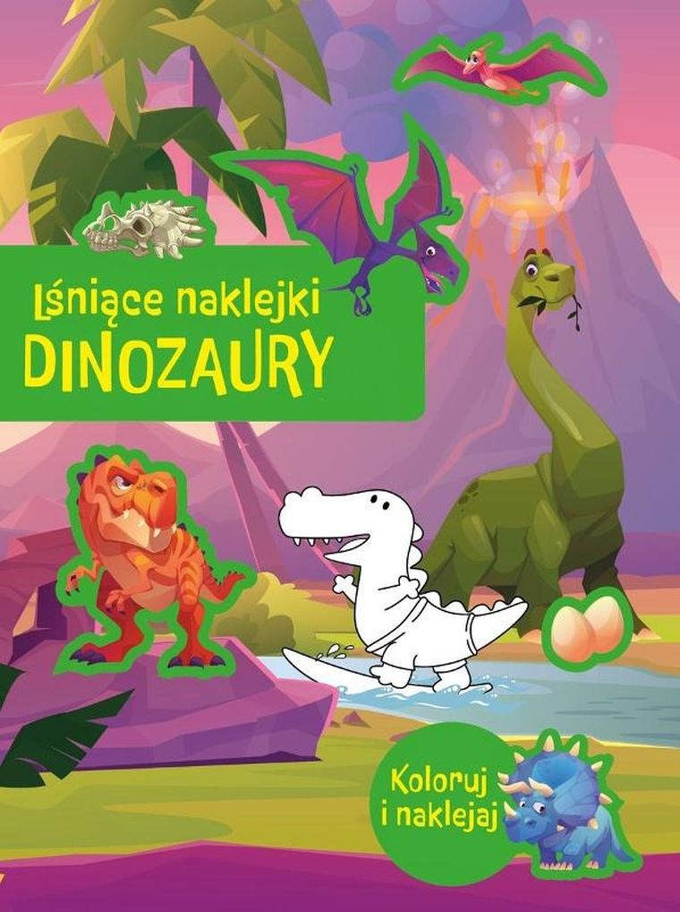Dinozaury. Lśniące naklejki