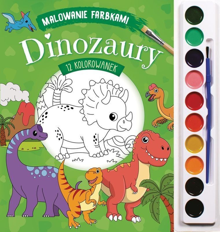 Dinozaury. Malowanie farbkami