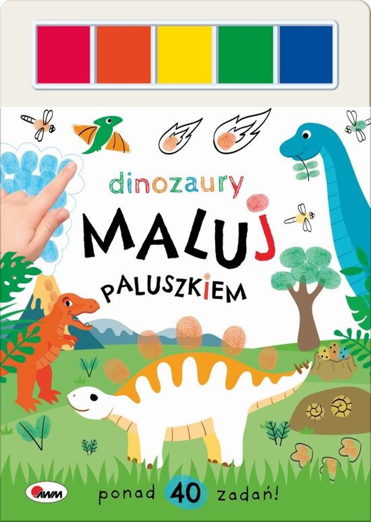 Dinozaury. Maluj paluszkiem