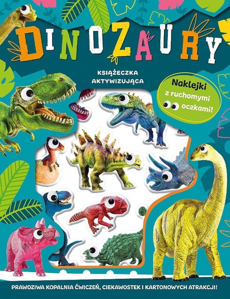 Dinozaury. Wypukłe naklejki z ruchomymi oczkami