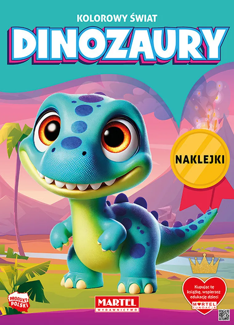 Dinozaury z naklejkami. Kolorowy świat