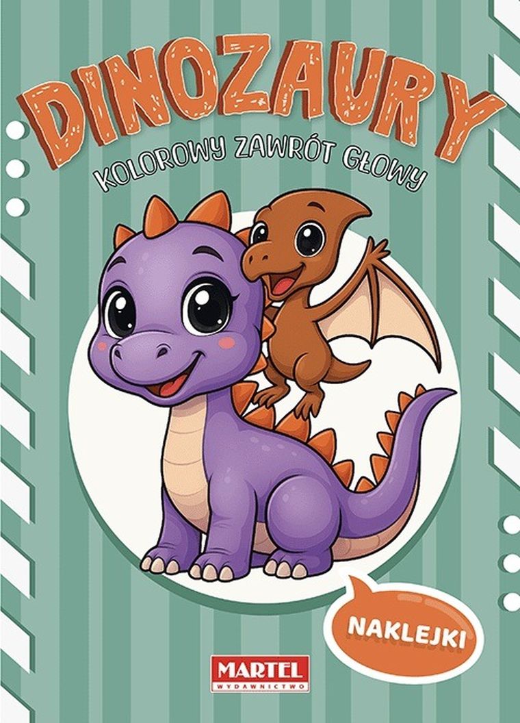 Dinozaury z naklejkami. Kolorowy zawrót głowy
